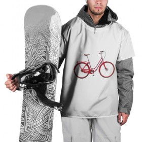 Накидка на куртку 3D с принтом Велосипед в Тюмени, 100% полиэстер |  | bicycle | байсикл | велик | красный | москва | педали