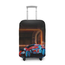 Чехол для чемодана 3D с принтом Rocket League в Тюмени, 86% полиэфир, 14% спандекс | двустороннее нанесение принта, прорези для ручек и колес | rocket league