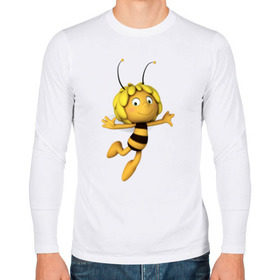 Мужской лонгслив хлопок с принтом пчелка Майя в Тюмени, 100% хлопок |  | Тематика изображения на принте: вилли | майя | мая | пчелка | пчёлка майя | флип