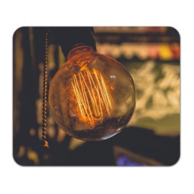 Коврик прямоугольный с принтом Лампа в Тюмени, натуральный каучук | размер 230 х 185 мм; запечатка лицевой стороны | лампа | лампочка | ночь | свет | стекло | электричество | яркий