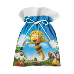 Подарочный 3D мешок с принтом Пчелка Майя в Тюмени, 100% полиэстер | Размер: 29*39 см | Тематика изображения на принте: вилли | майя | мая | пчелка | пчёлка майя | флип