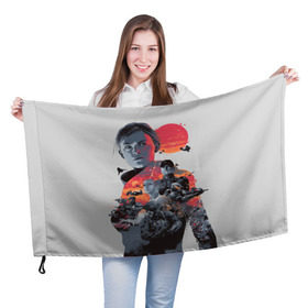 Флаг 3D с принтом Halo wars в Тюмени, 100% полиэстер | плотность ткани — 95 г/м2, размер — 67 х 109 см. Принт наносится с одной стороны | halo
