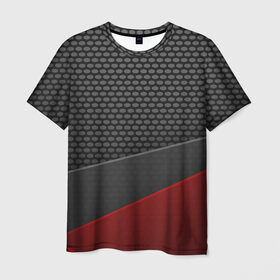 Мужская футболка 3D с принтом Grid в Тюмени, 100% полиэфир | прямой крой, круглый вырез горловины, длина до линии бедер | Тематика изображения на принте: абстракция | сетка | текстура