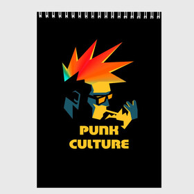 Скетчбук с принтом Punk culture в Тюмени, 100% бумага
 | 48 листов, плотность листов — 100 г/м2, плотность картонной обложки — 250 г/м2. Листы скреплены сверху удобной пружинной спиралью | music | punk | ирокез | музыка | панк | панк музыка | рок | рок музыка | суб культура