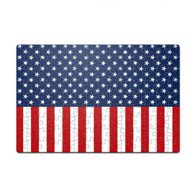 Пазл магнитный 126 элементов с принтом Флаг США в Тюмени, полимерный материал с магнитным слоем | 126 деталей, размер изделия —  180*270 мм | Тематика изображения на принте: flag | usa | патриотизм | сша | флаг