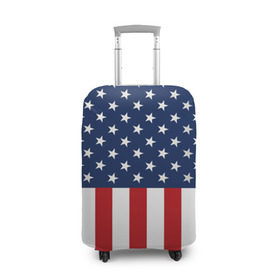 Чехол для чемодана 3D с принтом Флаг США в Тюмени, 86% полиэфир, 14% спандекс | двустороннее нанесение принта, прорези для ручек и колес | flag | usa | патриотизм | сша | флаг