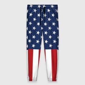 Женские брюки 3D с принтом Флаг США в Тюмени, полиэстер 100% | прямой крой, два кармана без застежек по бокам, с мягкой трикотажной резинкой на поясе и по низу штанин. В поясе для дополнительного комфорта — широкие завязки | flag | usa | патриотизм | сша | флаг