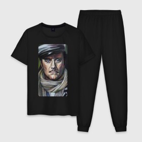 Мужская пижама хлопок с принтом остап бендер живопись в Тюмени, 100% хлопок | брюки и футболка прямого кроя, без карманов, на брюках мягкая резинка на поясе и по низу штанин
 | 