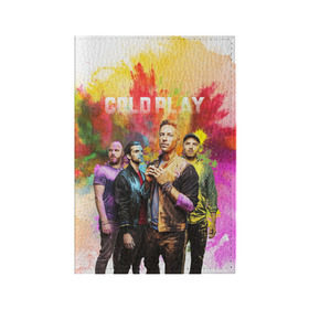 Обложка для паспорта матовая кожа с принтом Coldplay в Тюмени, натуральная матовая кожа | размер 19,3 х 13,7 см; прозрачные пластиковые крепления | Тематика изображения на принте: cold play | rock | колд плей | колд плэй | колдплей | колдплэй | рок