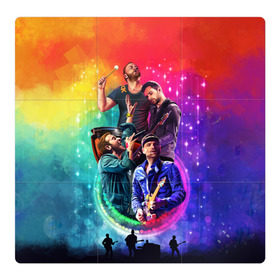 Магнитный плакат 3Х3 с принтом Coldplay в Тюмени, Полимерный материал с магнитным слоем | 9 деталей размером 9*9 см | Тематика изображения на принте: 
