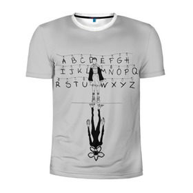 Мужская футболка 3D спортивная с принтом Лампочки в Тюмени, 100% полиэстер с улучшенными характеристиками | приталенный силуэт, круглая горловина, широкие плечи, сужается к линии бедра | stranger things | гирлянда | очень странные дела