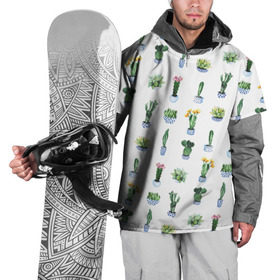 Накидка на куртку 3D с принтом Кактусы в Тюмени, 100% полиэстер |  | Тематика изображения на принте: горшок | зеленый | кактус | принт | растение | флора | цветы
