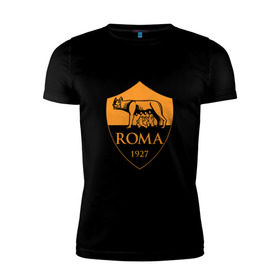 Мужская футболка премиум с принтом A S Roma - Autumn Top в Тюмени, 92% хлопок, 8% лайкра | приталенный силуэт, круглый вырез ворота, длина до линии бедра, короткий рукав | as roma | roma | рома | футбол
