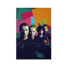 Обложка для паспорта матовая кожа с принтом Coldplay в Тюмени, натуральная матовая кожа | размер 19,3 х 13,7 см; прозрачные пластиковые крепления | Тематика изображения на принте: cold play | rock | колд плей | колд плэй | колдплей | колдплэй | рок
