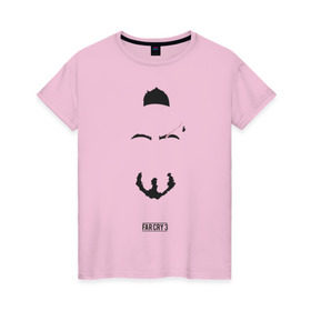 Женская футболка хлопок с принтом Ваас минимализм в Тюмени, 100% хлопок | прямой крой, круглый вырез горловины, длина до линии бедер, слегка спущенное плечо | far cry | farcry | farcry3 | vaas | ваас | враг | злодей | минимализм | психопат