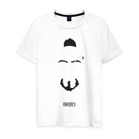 Мужская футболка хлопок с принтом Ваас минимализм в Тюмени, 100% хлопок | прямой крой, круглый вырез горловины, длина до линии бедер, слегка спущенное плечо. | far cry | farcry | farcry3 | vaas | ваас | враг | злодей | минимализм | психопат