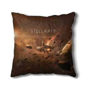 Подушка 3D с принтом Stellaris в Тюмени, наволочка – 100% полиэстер, наполнитель – холлофайбер (легкий наполнитель, не вызывает аллергию). | состоит из подушки и наволочки. Наволочка на молнии, легко снимается для стирки | stellaris