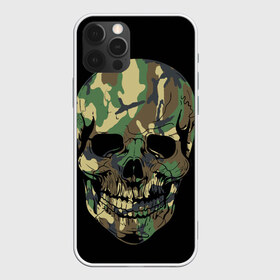 Чехол для iPhone 12 Pro Max с принтом Череп Армия в Тюмени, Силикон |  | army | biker | ffm | skeleton | skull | армия | байкер | камуфляж | каска | скелет | череп | шлем