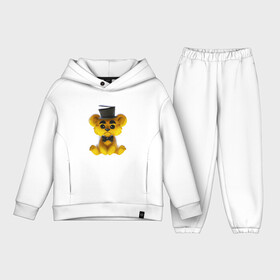 Детский костюм хлопок Oversize с принтом Golden Freddy в Тюмени,  |  | five nights at freddys | golden freddy | золотой фредди | медведь | мишка