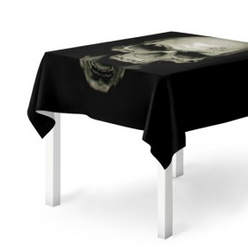 Скатерть 3D с принтом Череп вампира в Тюмени, 100% полиэстер (ткань не мнется и не растягивается) | Размер: 150*150 см | вампир | кости | кровь | скелет | ужас | хэллоуин | череп