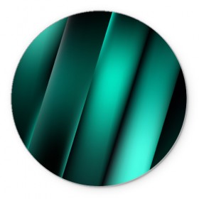 Коврик круглый с принтом Emerald lines в Тюмени, резина и полиэстер | круглая форма, изображение наносится на всю лицевую часть | Тематика изображения на принте: абстракция | геометрия | зеленый