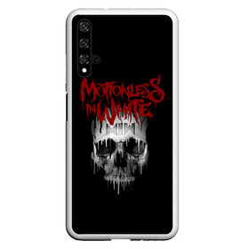 Чехол для Honor 20 с принтом Motionless in White череп в Тюмени, Силикон | Область печати: задняя сторона чехла, без боковых панелей | Тематика изображения на принте: miw | motionless in white | гот | готик | готика | готы | группа | индастриал | крис моушнлесс | метал | металл | музыка | райан ситковски | рикки хоррор | черулли