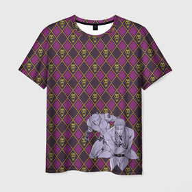 Мужская футболка 3D с принтом Killer Queen x Kira Yoshikage в Тюмени, 100% полиэфир | прямой крой, круглый вырез горловины, длина до линии бедер | jojo | killer queen | kira yoshikage