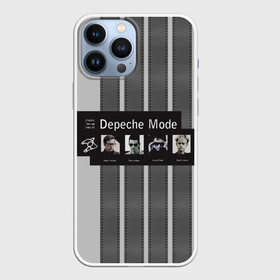 Чехол для iPhone 13 Pro Max с принтом Группа Depeche Mode в Тюмени,  |  | depeche mode | альтернативный | вестник моды | депеш мод | дэйв гаан | индастриал | лента | мартин гор | музыка | надпись | новая волна | рок | синти поп | электроник | энди флетчер