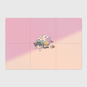 Магнитный плакат 3Х2 с принтом Хатикудзи Маёй в Тюмени, Полимерный материал с магнитным слоем | 6 деталей размером 9*9 см | Тематика изображения на принте: bakemonogatari | monogatari | улитка | хатикудзи маёй