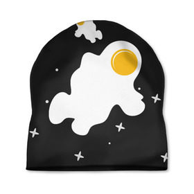 Шапка 3D с принтом Космические яйца в Тюмени, 100% полиэстер | универсальный размер, печать по всей поверхности изделия | галактика | звезды | ночь | яичница