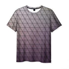 Мужская футболка 3D с принтом Кольчуга из треугольников в Тюмени, 100% полиэфир | прямой крой, круглый вырез горловины, длина до линии бедер | Тематика изображения на принте: абстракция | геометрия | текстура | узор