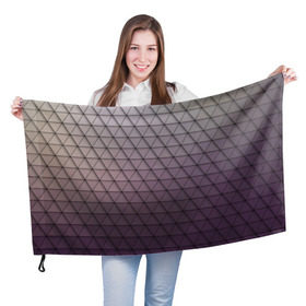 Флаг 3D с принтом Кольчуга из треугольников в Тюмени, 100% полиэстер | плотность ткани — 95 г/м2, размер — 67 х 109 см. Принт наносится с одной стороны | абстракция | геометрия | текстура | узор