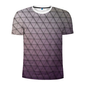 Мужская футболка 3D спортивная с принтом Кольчуга из треугольников в Тюмени, 100% полиэстер с улучшенными характеристиками | приталенный силуэт, круглая горловина, широкие плечи, сужается к линии бедра | абстракция | геометрия | текстура | узор