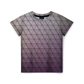 Детская футболка 3D с принтом Кольчуга из треугольников в Тюмени, 100% гипоаллергенный полиэфир | прямой крой, круглый вырез горловины, длина до линии бедер, чуть спущенное плечо, ткань немного тянется | Тематика изображения на принте: абстракция | геометрия | текстура | узор