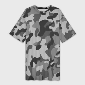 Платье-футболка 3D с принтом НОЧНОЙ КАМУФЛЯЖ | NIGHT CAMOUFLAGE   МИЛИТАРИ в Тюмени,  |  | Тематика изображения на принте: 23 февраля | camo | camouflage | fck | military | армия | военные | городской | зима | камуфляж | камуфляжный | лес | милитари | море | морской | мужчинам | патриот | пиксельный | подарок | праздник | пустыня