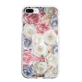 Чехол для iPhone 7Plus/8 Plus матовый с принтом Букет из роз в Тюмени, Силикон | Область печати: задняя сторона чехла, без боковых панелей | розы | цветы