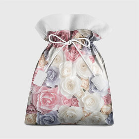 Подарочный 3D мешок с принтом Букет из роз в Тюмени, 100% полиэстер | Размер: 29*39 см | розы | цветы