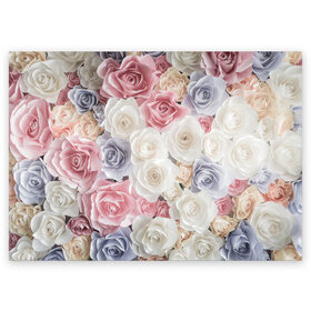 Поздравительная открытка с принтом Букет из роз в Тюмени, 100% бумага | плотность бумаги 280 г/м2, матовая, на обратной стороне линовка и место для марки
 | Тематика изображения на принте: розы | цветы