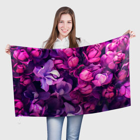 Флаг 3D с принтом Тюльпановый сад в Тюмени, 100% полиэстер | плотность ткани — 95 г/м2, размер — 67 х 109 см. Принт наносится с одной стороны | flower | краски | природа | розы | тюльпаны | цветы