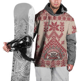 Накидка на куртку 3D с принтом Новогодний ковер в Тюмени, 100% полиэстер |  | вышивка | текстура | ткань | узоры