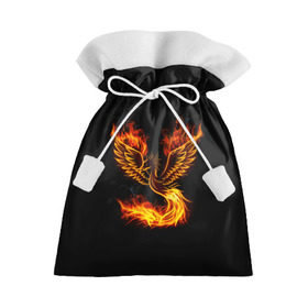 Подарочный 3D мешок с принтом Феникс в Тюмени, 100% полиэстер | Размер: 29*39 см | Тематика изображения на принте: fire | flame | in fire | smoke | в огне | дым | огненный | огонь