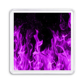 Магнит 55*55 с принтом Фиолетовый огонь в Тюмени, Пластик | Размер: 65*65 мм; Размер печати: 55*55 мм | лиловый | пламя | яркий
