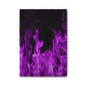 Обложка для автодокументов с принтом Фиолетовый огонь в Тюмени, натуральная кожа |  размер 19,9*13 см; внутри 4 больших “конверта” для документов и один маленький отдел — туда идеально встанут права | лиловый | пламя | яркий