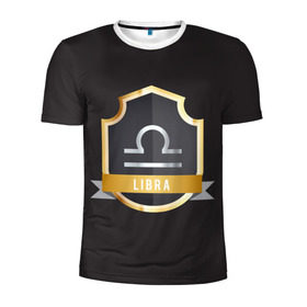 Мужская футболка 3D спортивная с принтом Весы (Libra) в Тюмени, 100% полиэстер с улучшенными характеристиками | приталенный силуэт, круглая горловина, широкие плечи, сужается к линии бедра | гороскоп | знак | зодиак