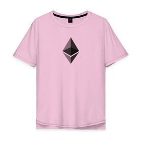 Мужская футболка хлопок Oversize с принтом эфир в Тюмени, 100% хлопок | свободный крой, круглый ворот, “спинка” длиннее передней части | bitcon | dogecoin | ethereum | биткоин | догикоин | криптовалюта | майнер | майнинг | эфир | эфириум