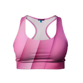 Женский спортивный топ 3D с принтом Pink lines в Тюмени, 82% полиэстер, 18% спандекс Ткань безопасна для здоровья, позволяет коже дышать, не мнется и не растягивается |  | pink | абстракция | геометрия | линии | розовый | текстура