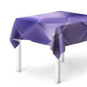 Скатерть 3D с принтом Фиолетовые грани в Тюмени, 100% полиэстер (ткань не мнется и не растягивается) | Размер: 150*150 см | абстракция | геометрия | квадрат | текстура | фиолетовый