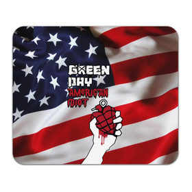 Коврик прямоугольный с принтом Green Day American Idiot в Тюмени, натуральный каучук | размер 230 х 185 мм; запечатка лицевой стороны | american idiot | green day | альтернативный | билли джо армстронг | грин дей | группа | зелёный день | майк дёрнт | музыка | панк | поп | поппанк | рок | сша | тре кул | флаг