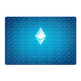 Магнитный плакат 3Х2 с принтом Blue Ethereum - Синий Эфириум в Тюмени, Полимерный материал с магнитным слоем | 6 деталей размером 9*9 см | Тематика изображения на принте: black milk | cryptocurrency | eth | ethereum | etherium | litecoin | виталик бутерин | крипта | крипто | криптовалюта | лайткоин | майнер | майнинг | эфир