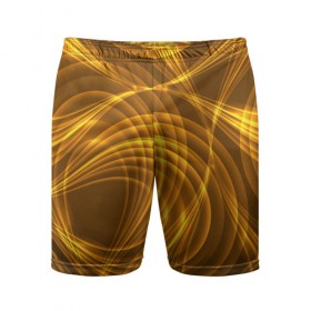 Мужские шорты 3D спортивные с принтом Золотые вихри в Тюмени,  |  | gold | абстракция | вихрь | золото | золотой | текстура | узор